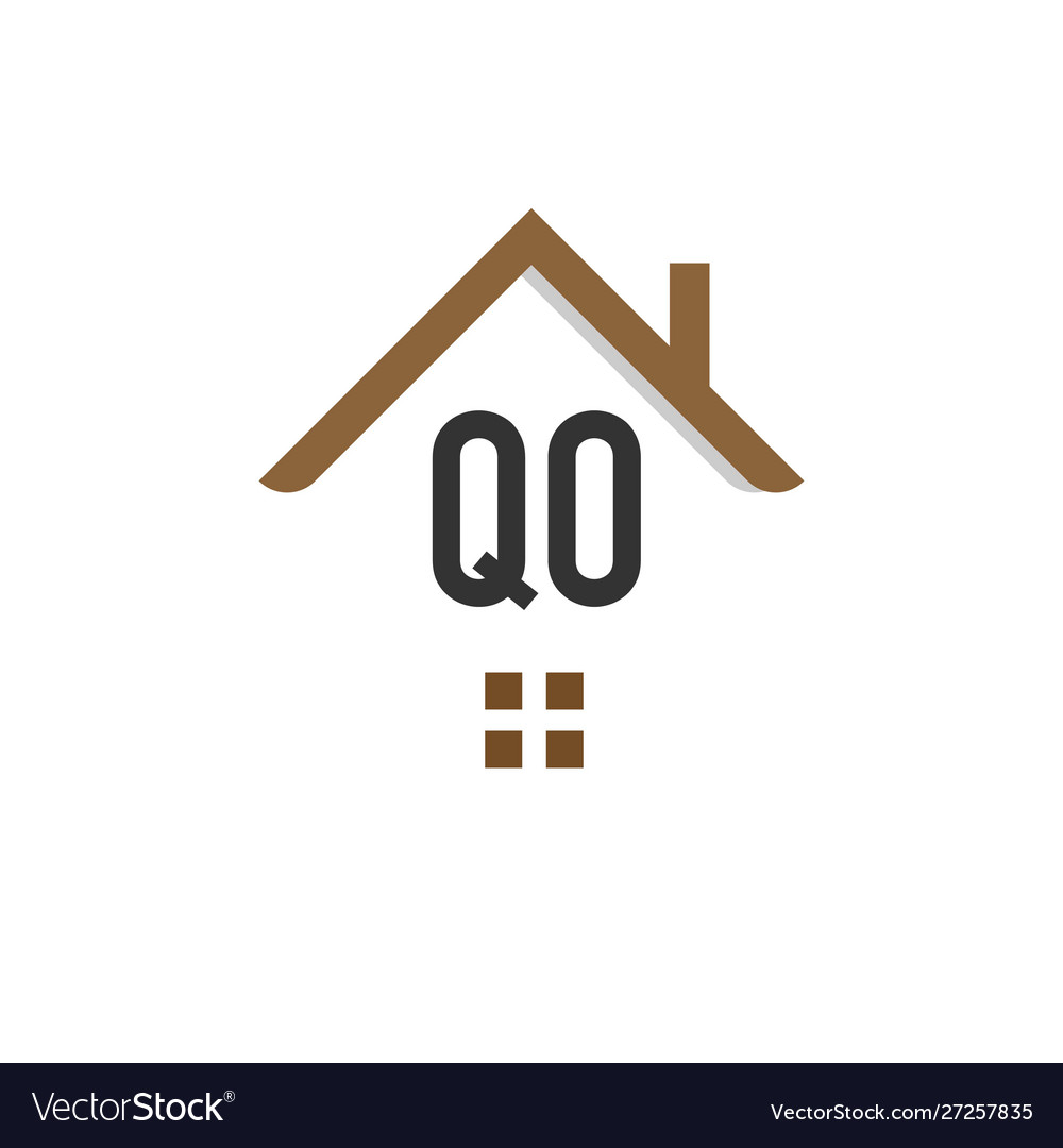 Initial letter qo building logo design template