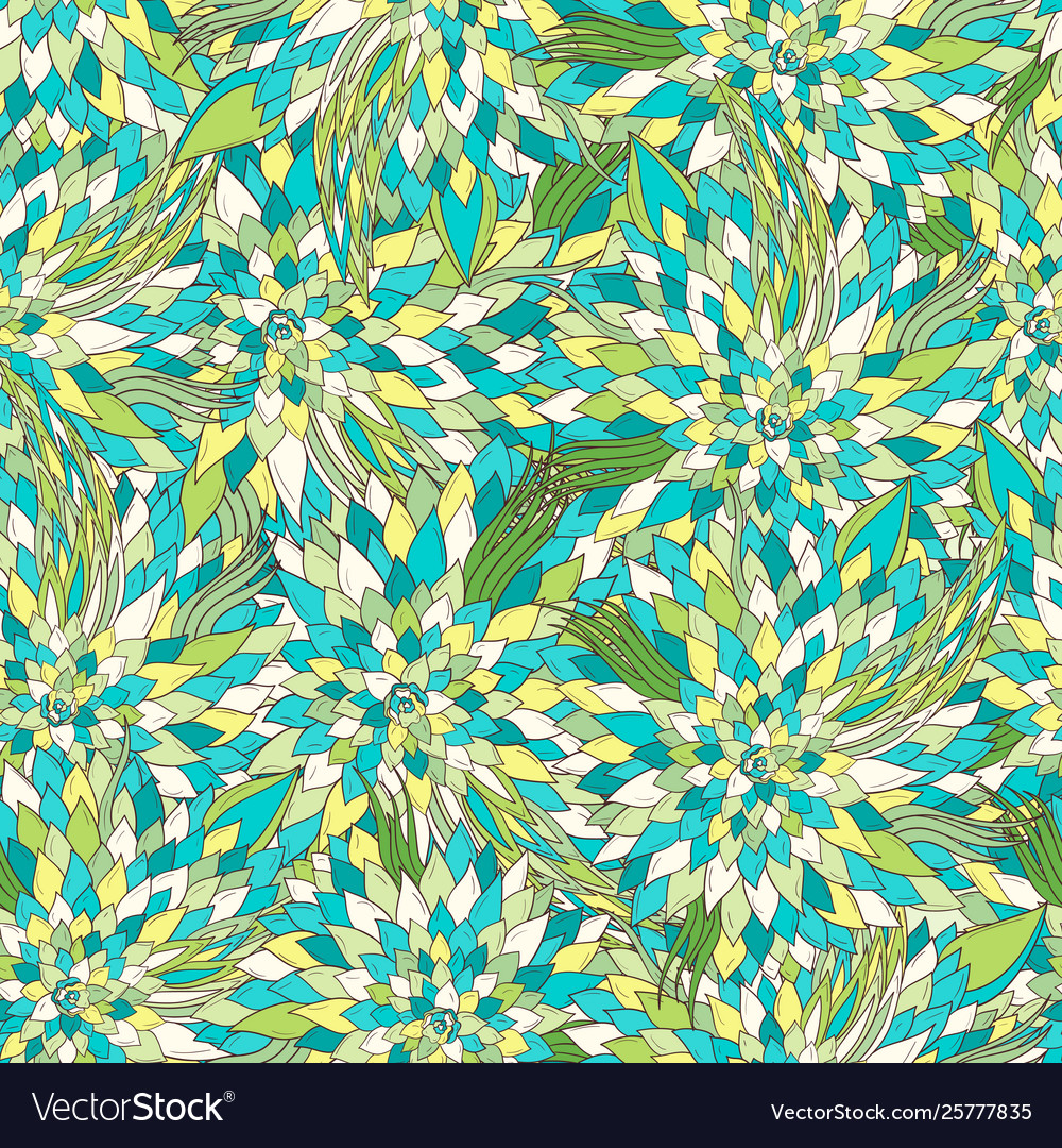 Seamless floral background with abstract patterns