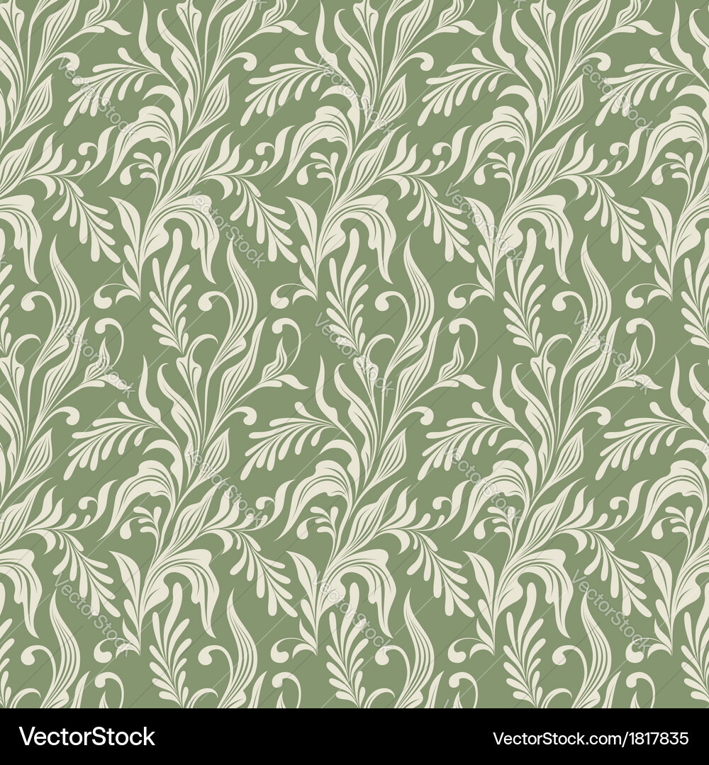 Seamless pattern with leaves Royalty Free Vector Image
