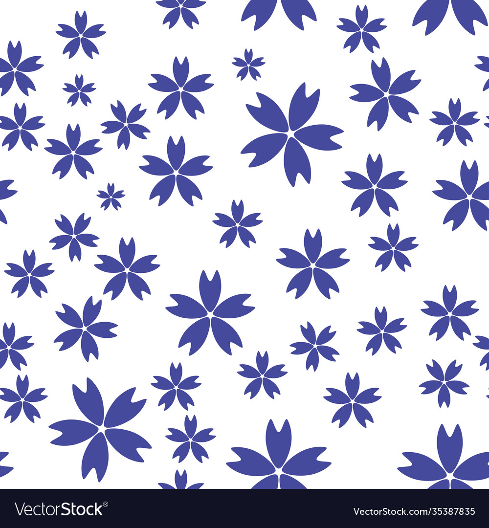 Seamless simple pattern background with flowers