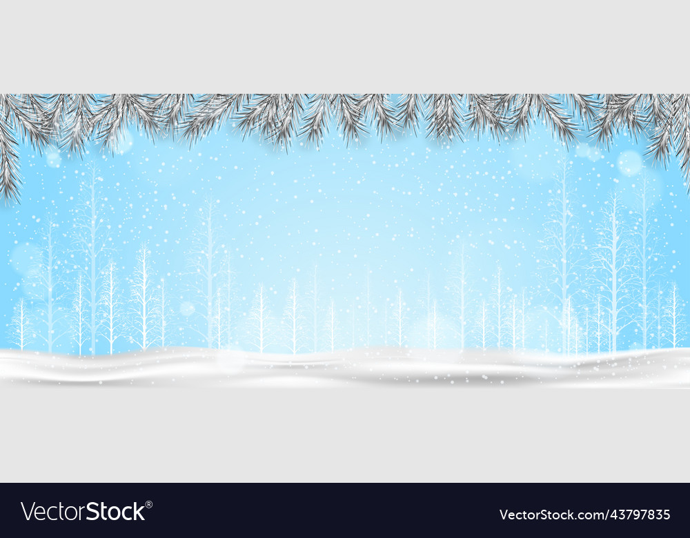 Silber Weihnachten Garland mit fallendem Schnee