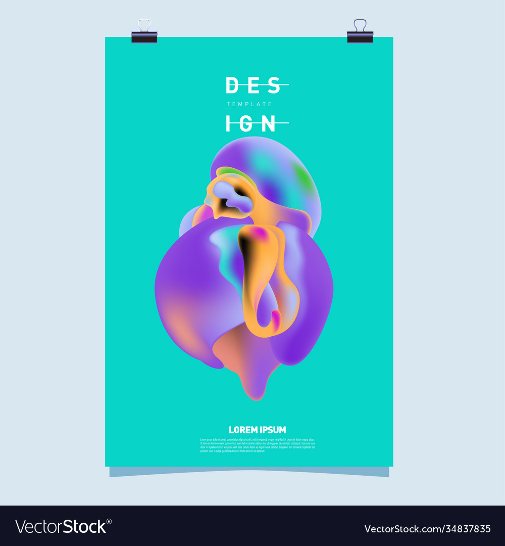 Simple abstract colorful fluid background vector image Simple abstract colorful fluid background