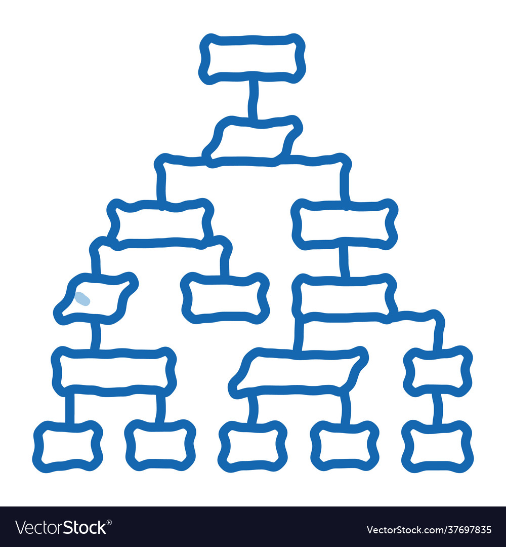 Struktur Computer System Doodle Icon Hand gezeichnet