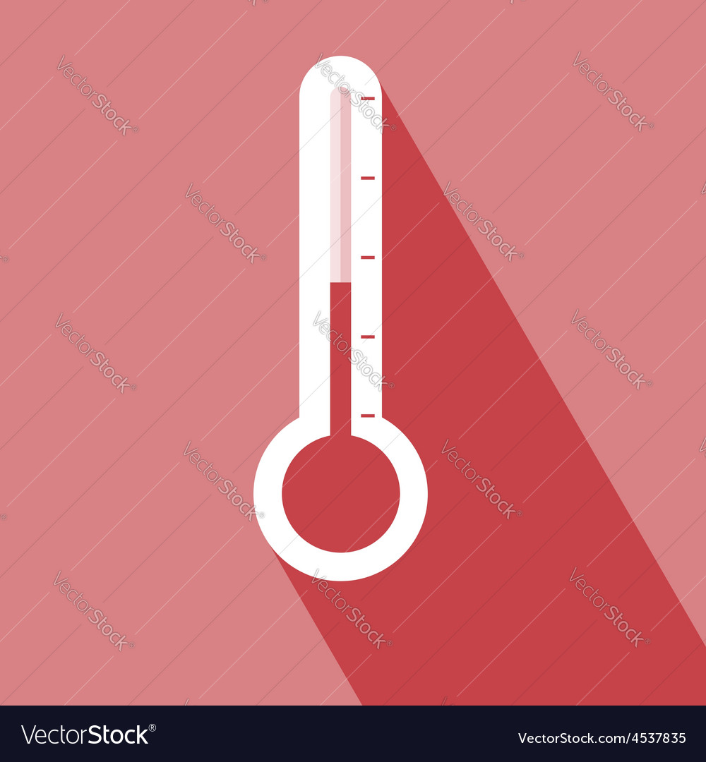 Thermometer Icon with Shadow