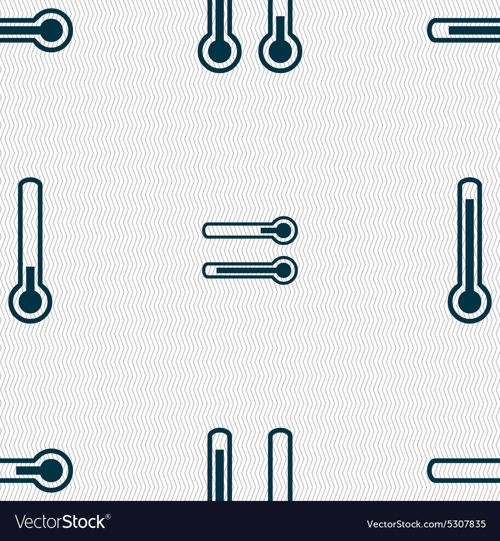 Thermometer temperature icon sign seamless pattern