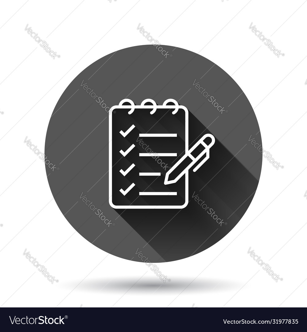 To do list icon in flat style document checklist vector image To do list icon in flat style document checklist
