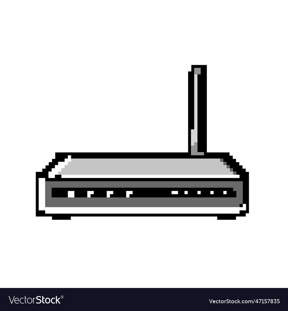 Wireless dsl modem game pixel art