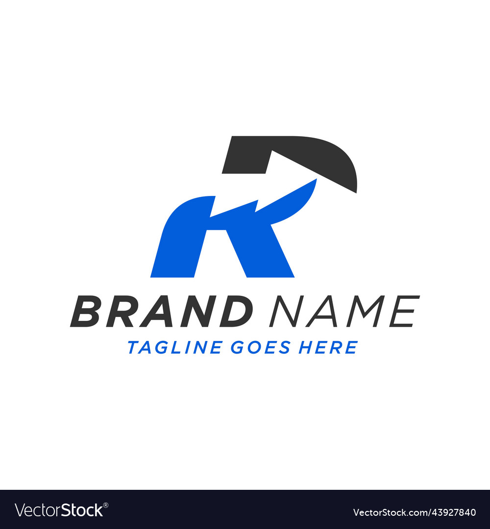 Arrow logo with letter r vector image Arrow logo with letter r
