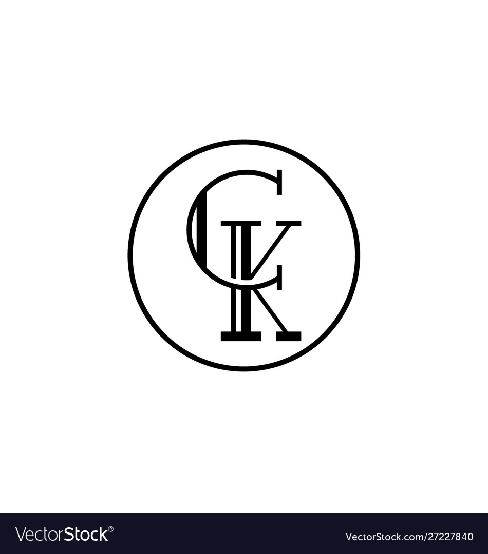 C k letter logo alphabet design