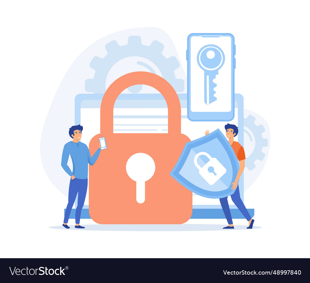 Data security system concept protected access vector image Data security system concept protected access