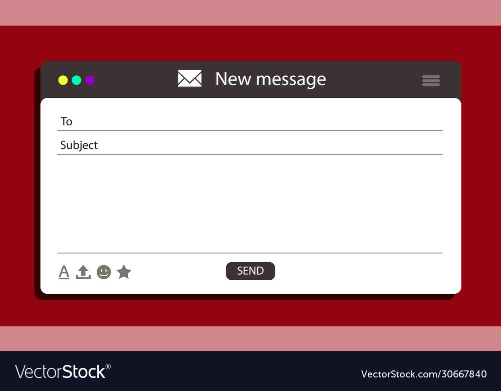 Email interface banner for browser message blank