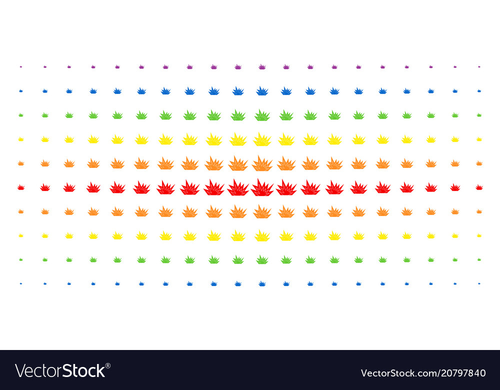 Explosion boom spectrum halftone pattern