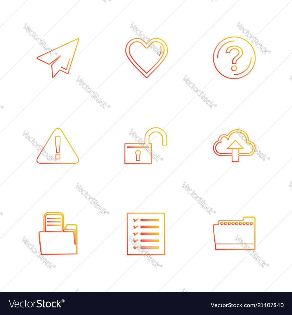 Folder files directory search code eps icons
