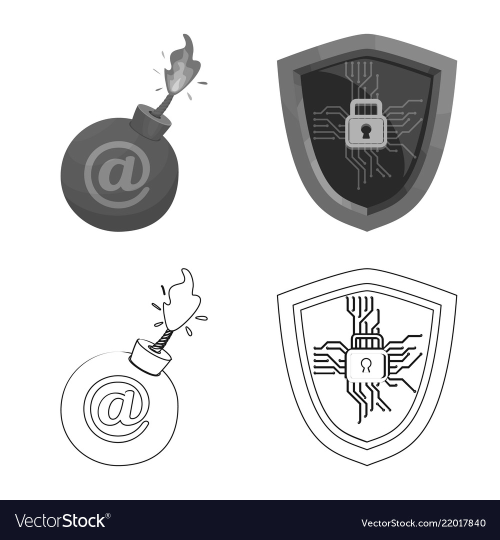 Isolated object of virus and secure logo