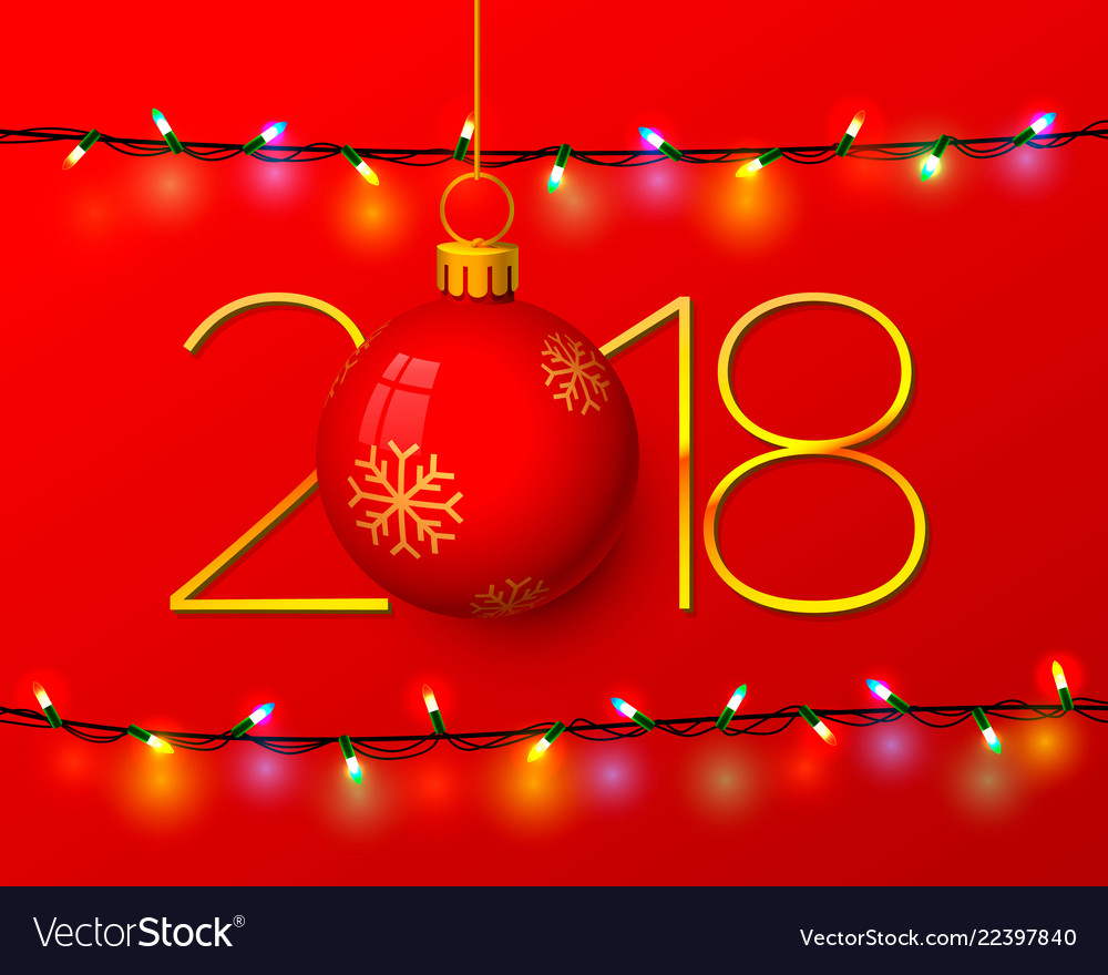 Merry christmas and happy new year 2018 vector image Merry christmas and happy new year 2018