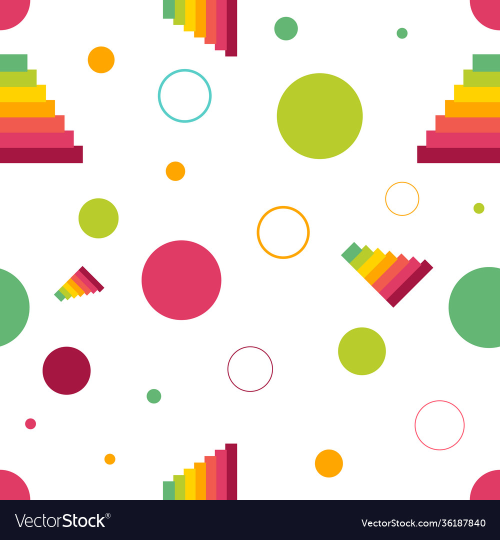 Minimalistic geometric repeat color pattern