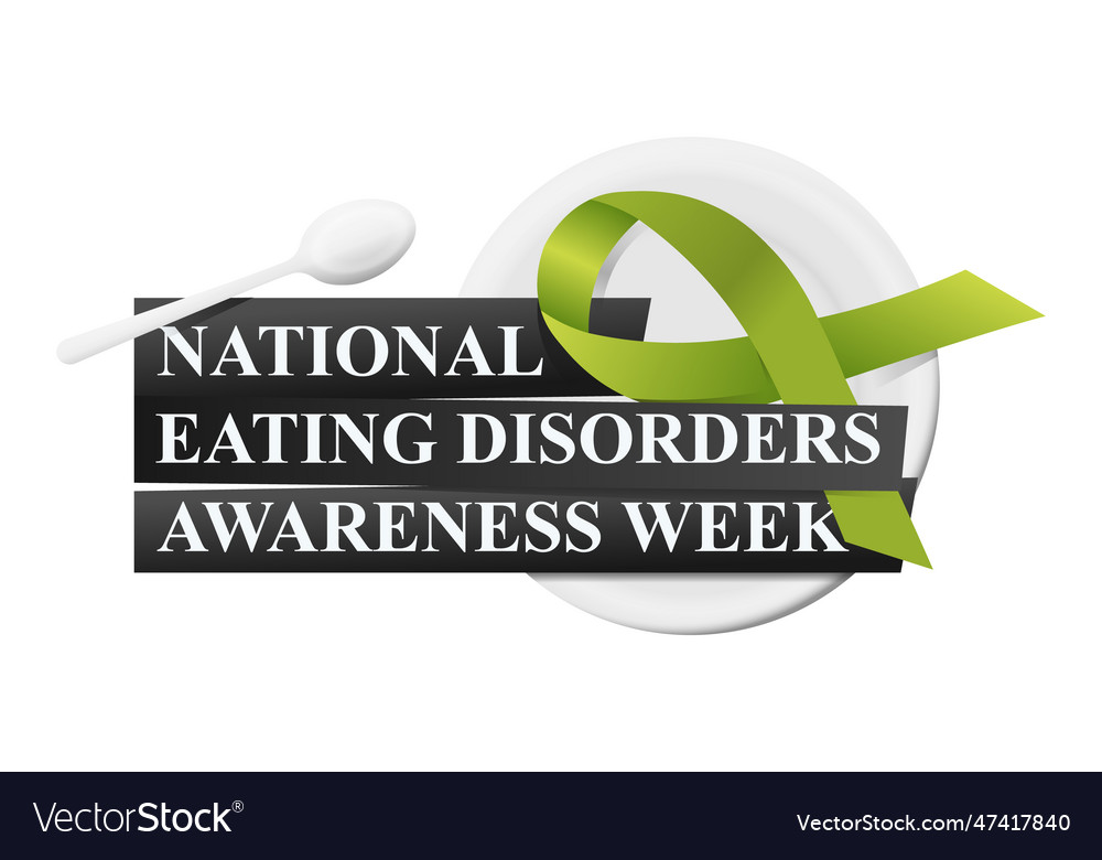 National eating disorders awareness week Vector Image