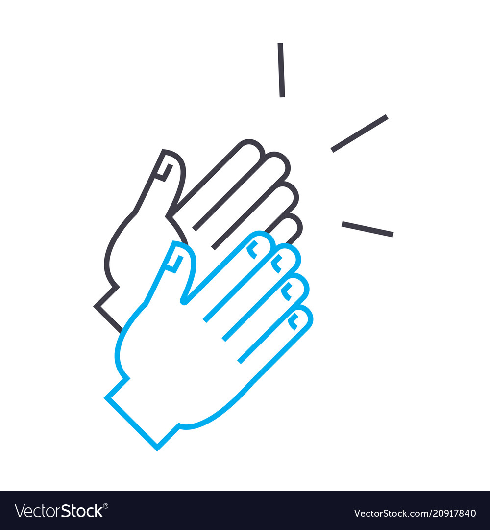 Public recognition linear icon concept Vector Image Public recognition linear icon concept