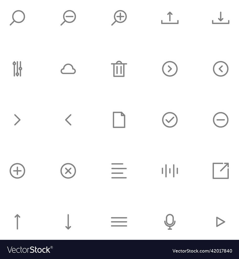 Set of icons for web services and applications