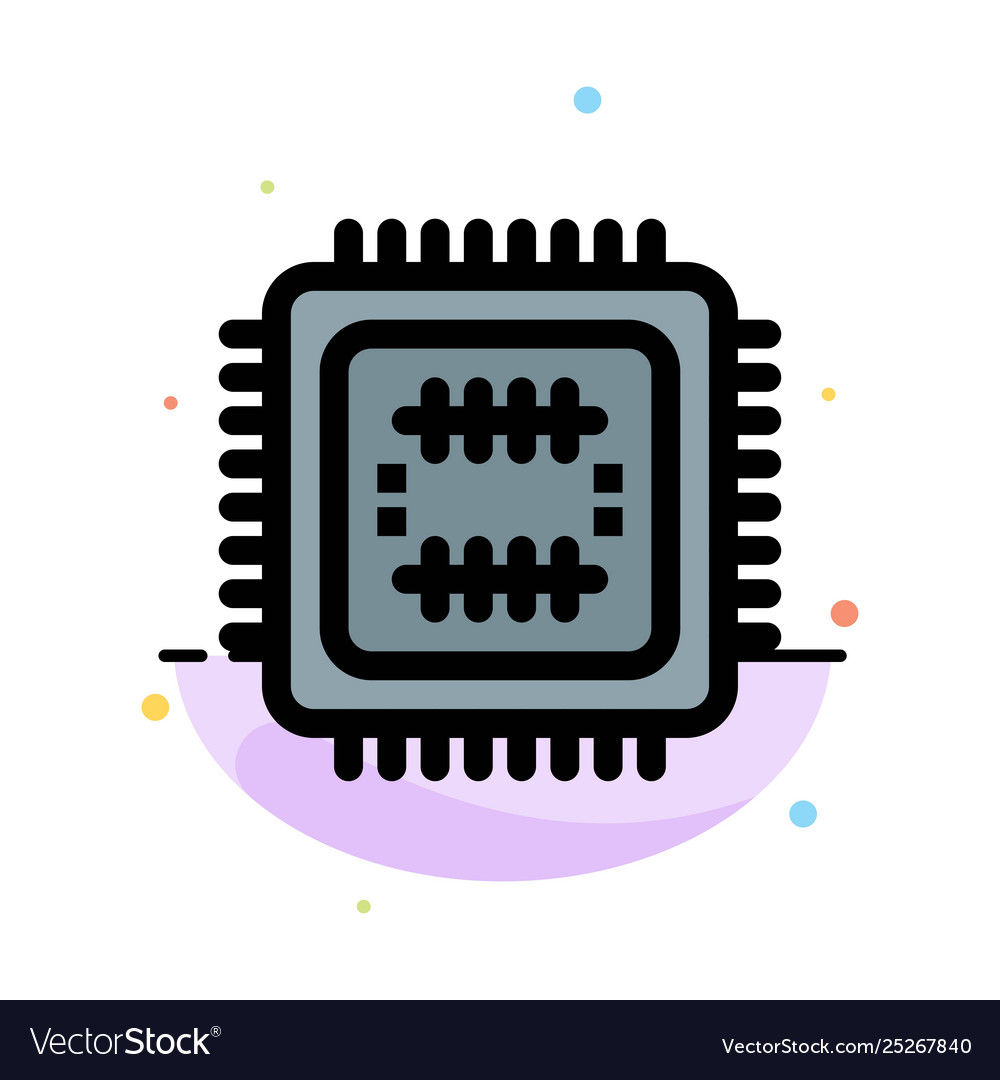 System tech technology cpu abstract flat color