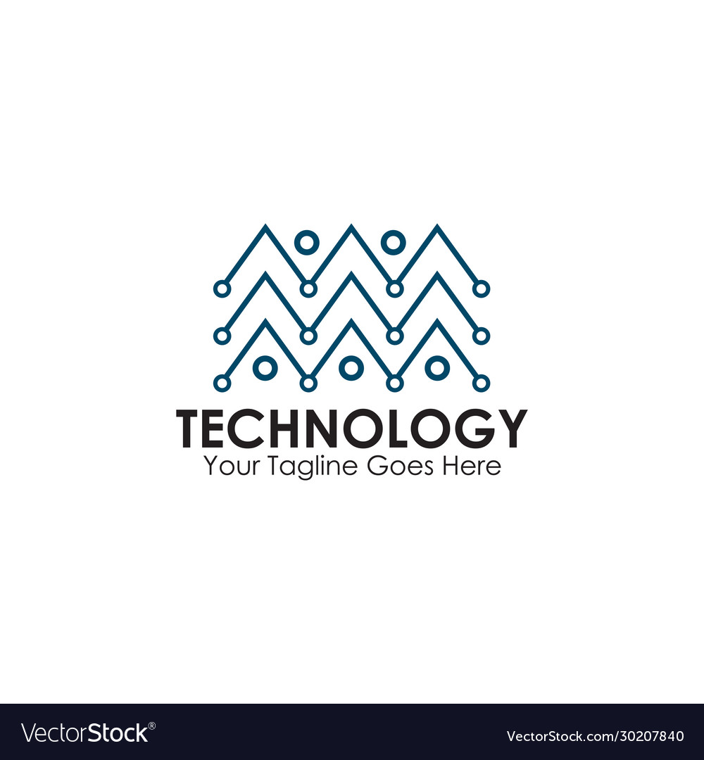 Technologie Logo Design mit Schaltungselement vector image Technologie Logo Design mit Schaltungselement