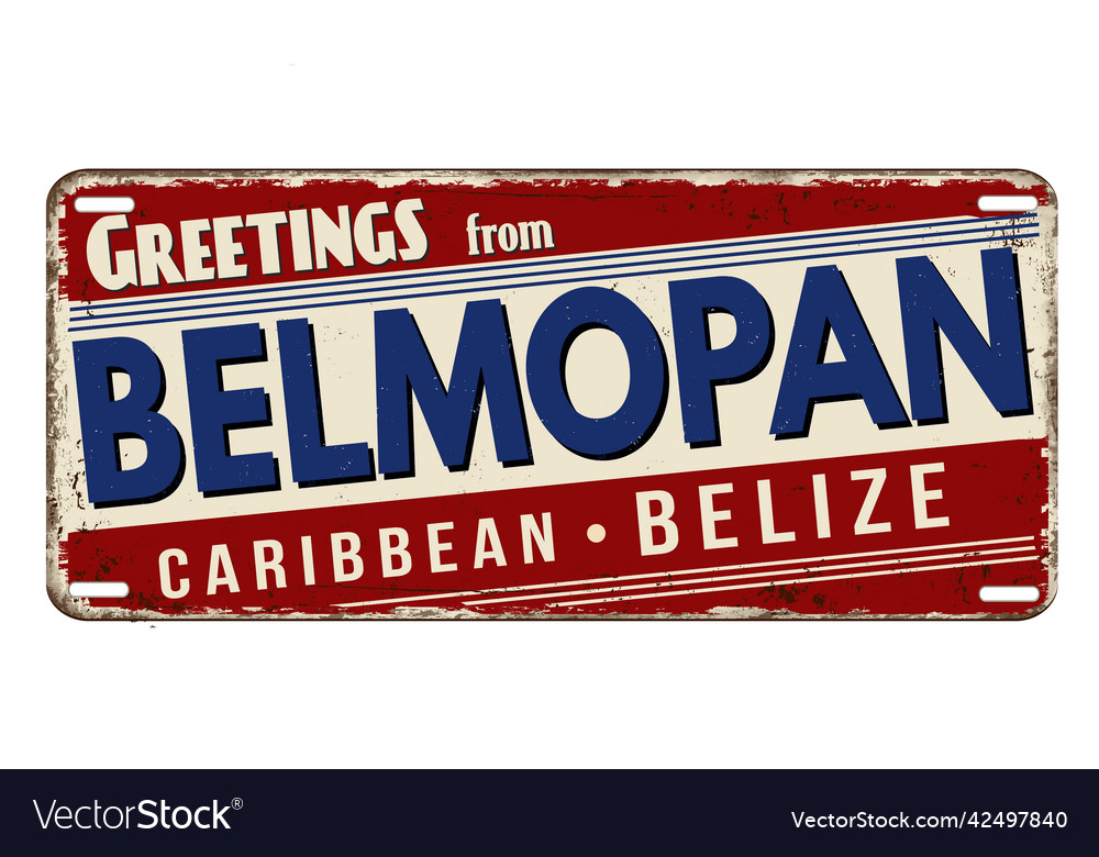 Vintage Belmopan Grußplatte