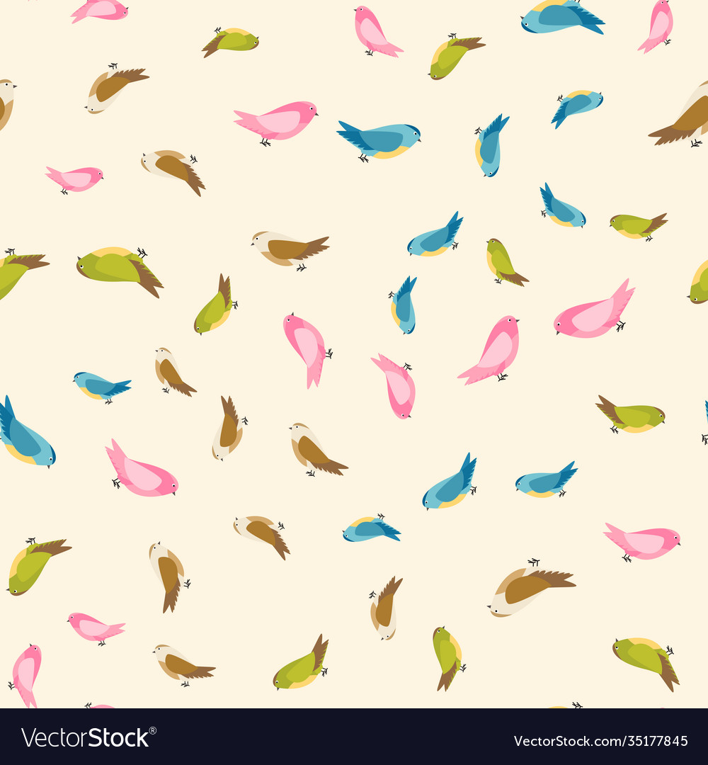 Abstract bird seamless pattern background vector image Abstract bird seamless pattern background