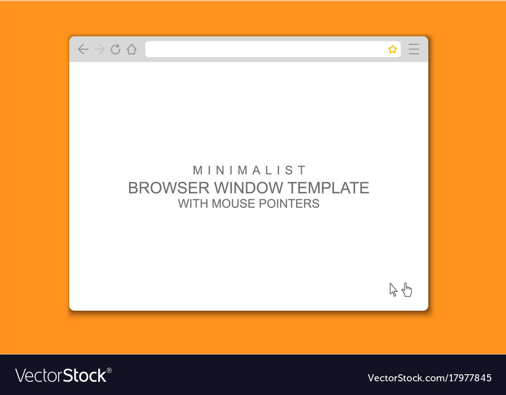 Abstract Flat Design Web Browser Window Template Vector Image