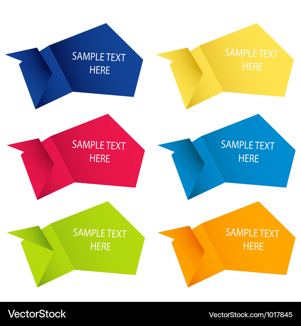 Abstract origami speech bubble background Vector Image
