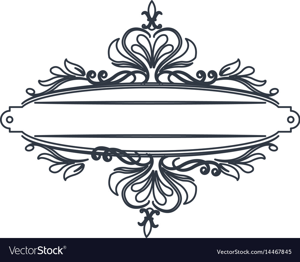 classic signboard swirls decoration template vector image