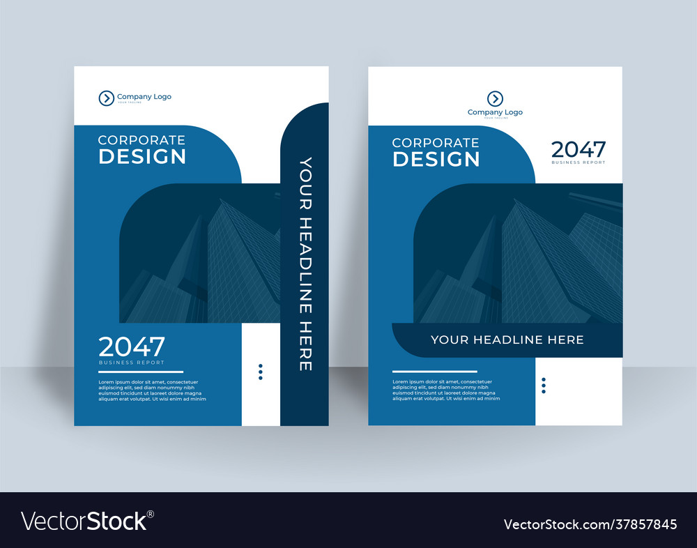 Corporate annual report or book design template