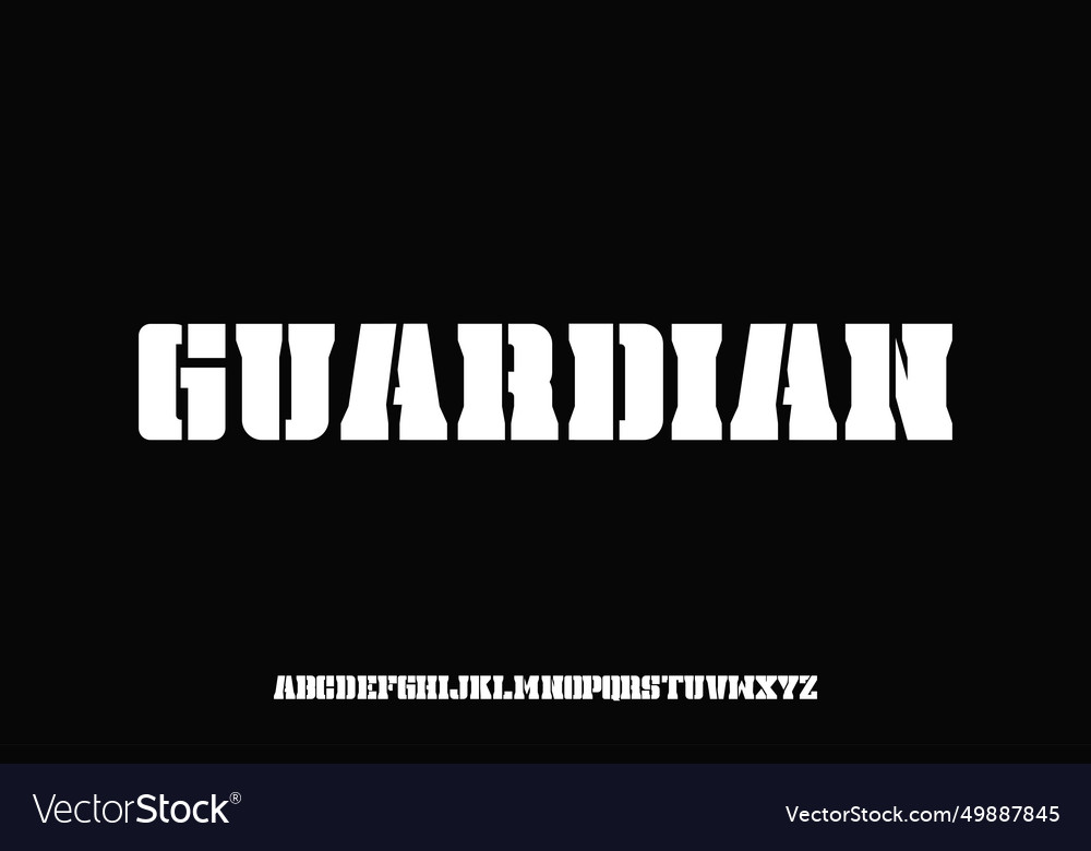 Display font alphabet design suitable vector image Display font alphabet design suitable