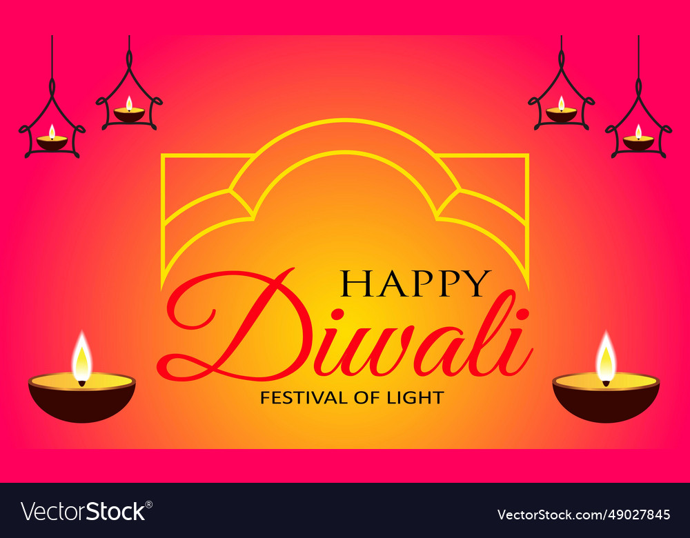 Diwali Decorative Banner Design Royalty Free Vector Image