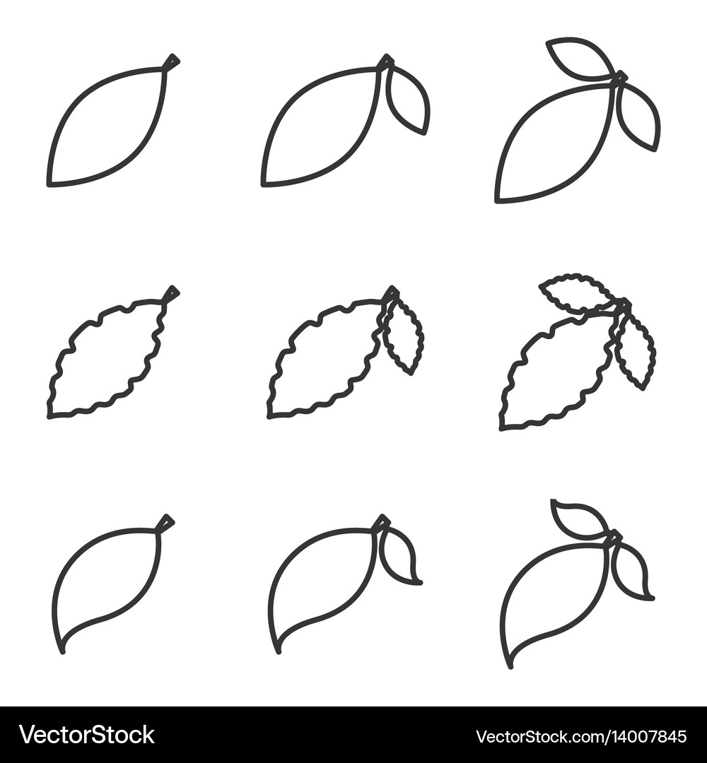Leaf icon or element isolated Royalty Free Vector Image
