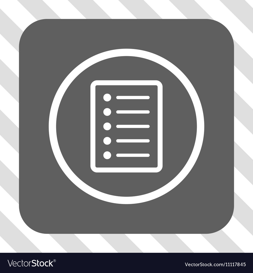 List page rounded square button