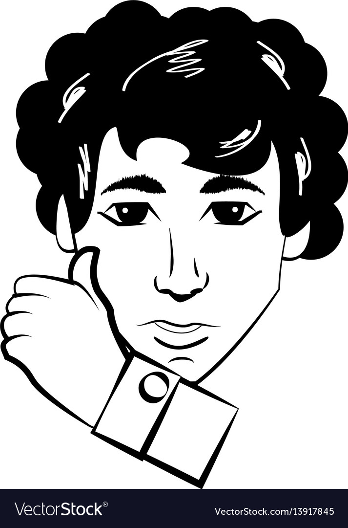 Man character posture line