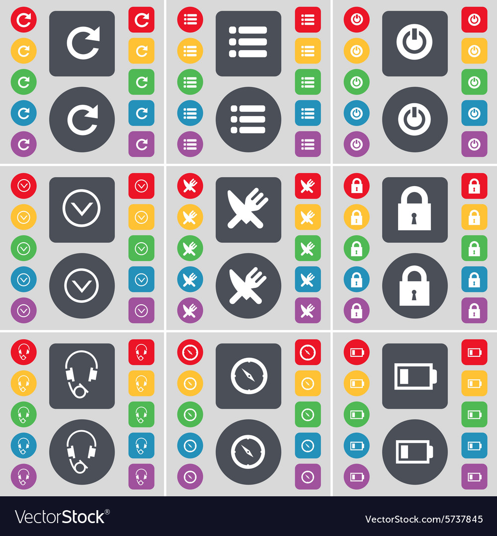 Reload list power arrow down fork and knife lock