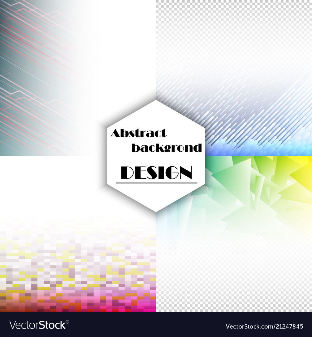 Set of abstract background with geometric elements