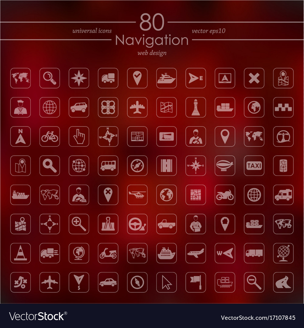 Set of navigation icons