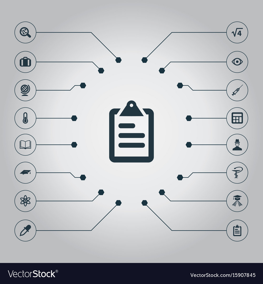 Set of simple science icons