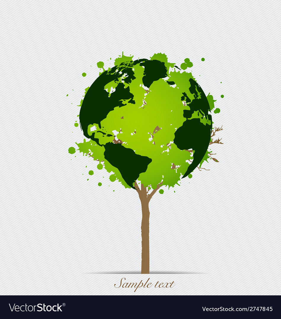 Tree shaped world map