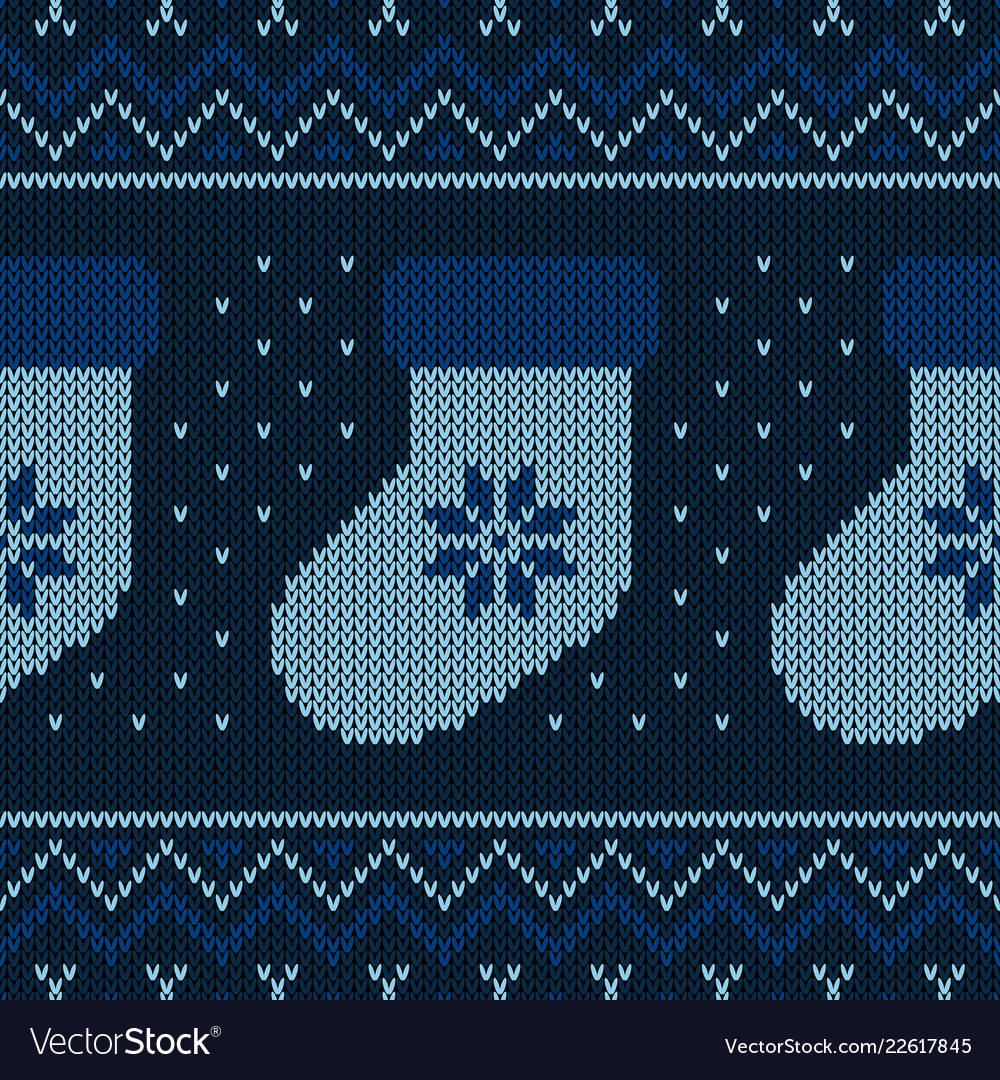 Winter Knitted Snowflake Pattern