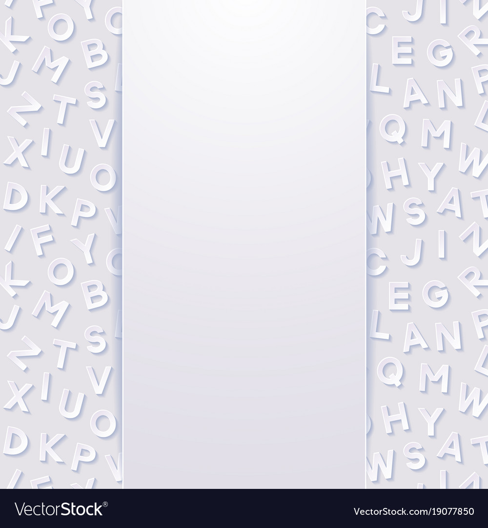 Abstract background with alphabet