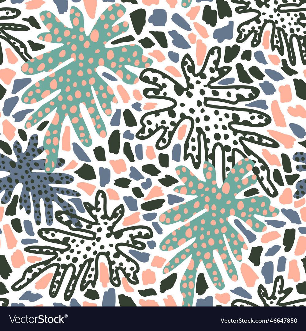 Abstract foliage seamless pattern tropical leaves Vector Image