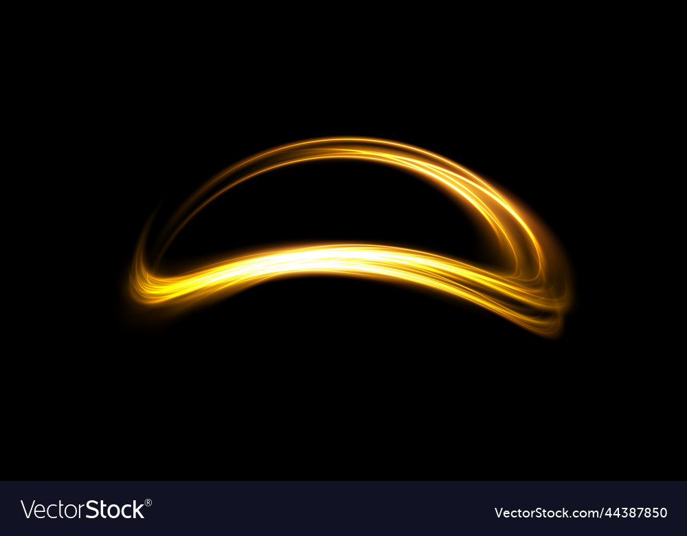 Abstract light lines of motion and speed in golden vector image Abstract light lines of motion and speed in golden
