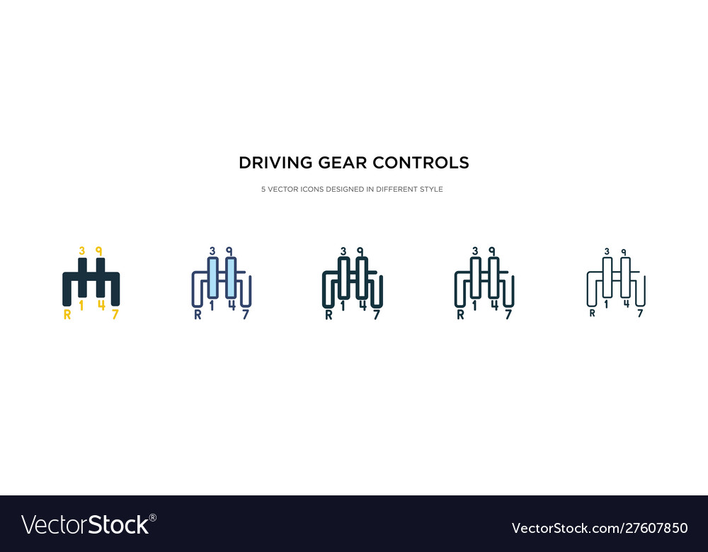 Driving gear controls icon in different style