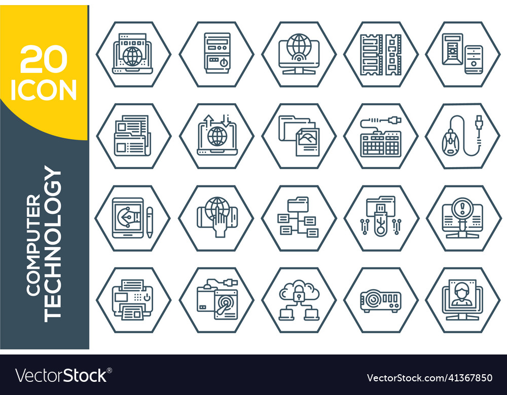 Electronics and devices related line icon set