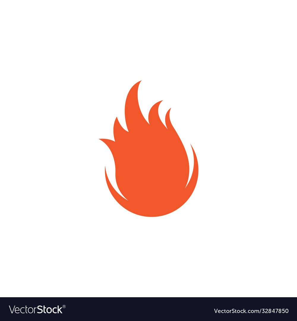 Flame icon fire design Royalty Free Vector Image