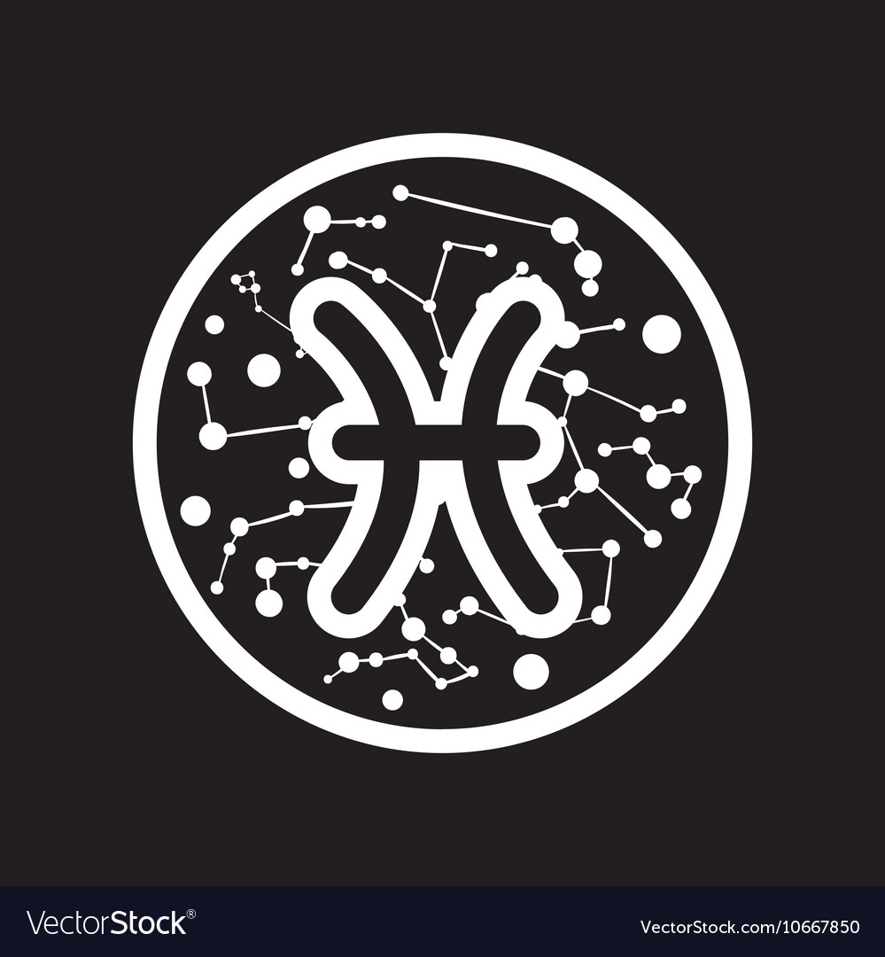 Flat icon in black and white style zodiac sign