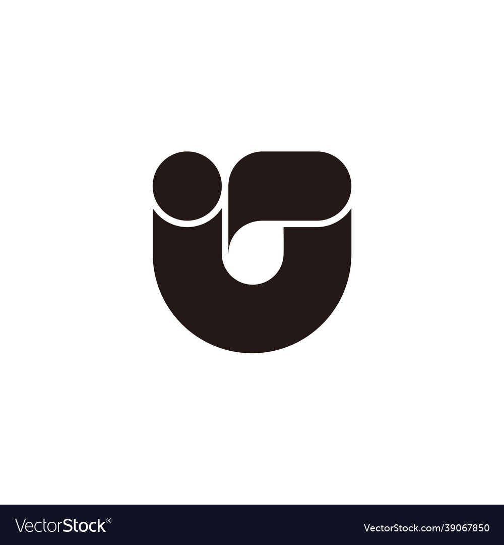 Letter u bubble talk education symbol logo